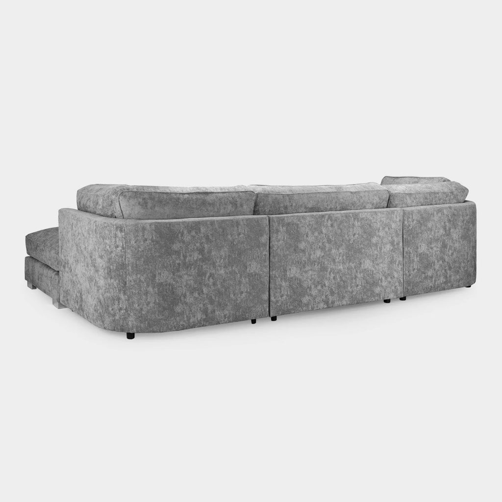 The Olivia U-Shape Sofa In Platinum Full-back Model