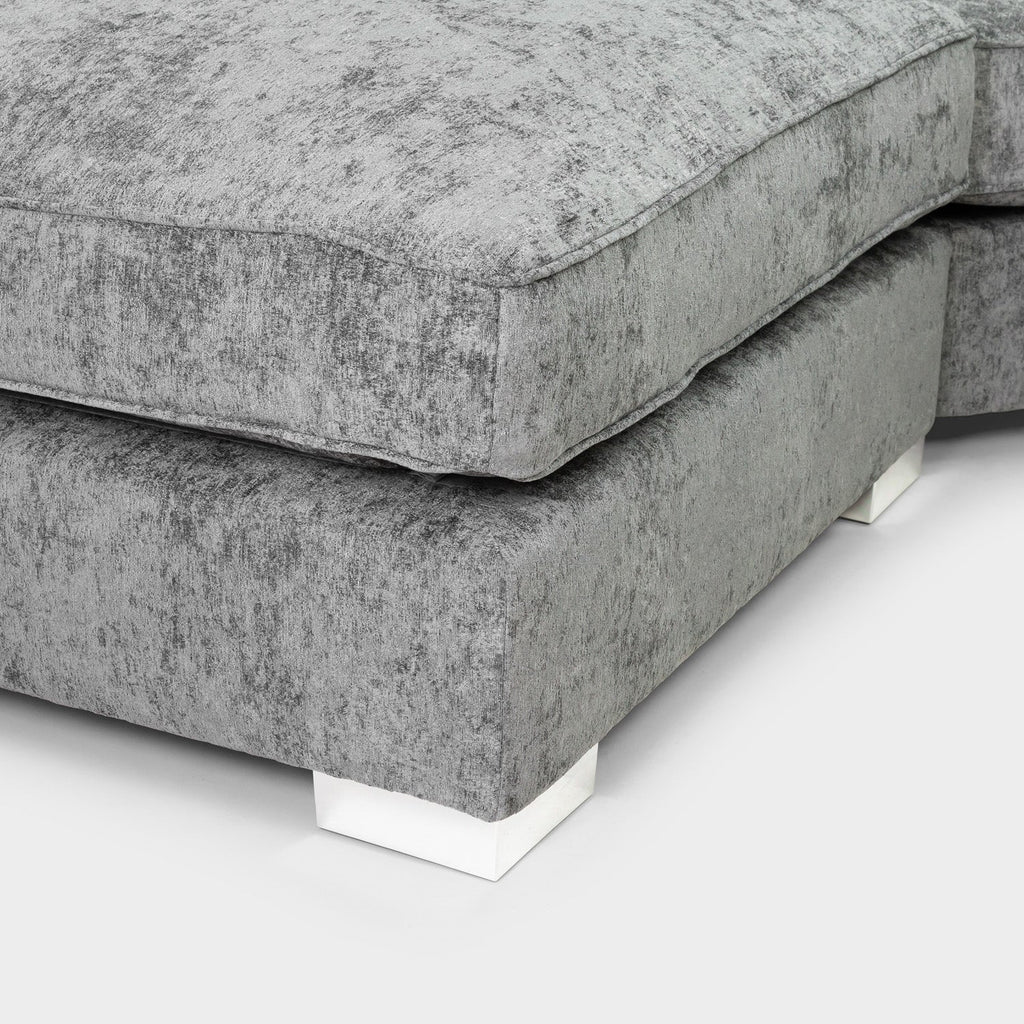 The Olivia U-Shape Sofa In Platinum Full-back Model