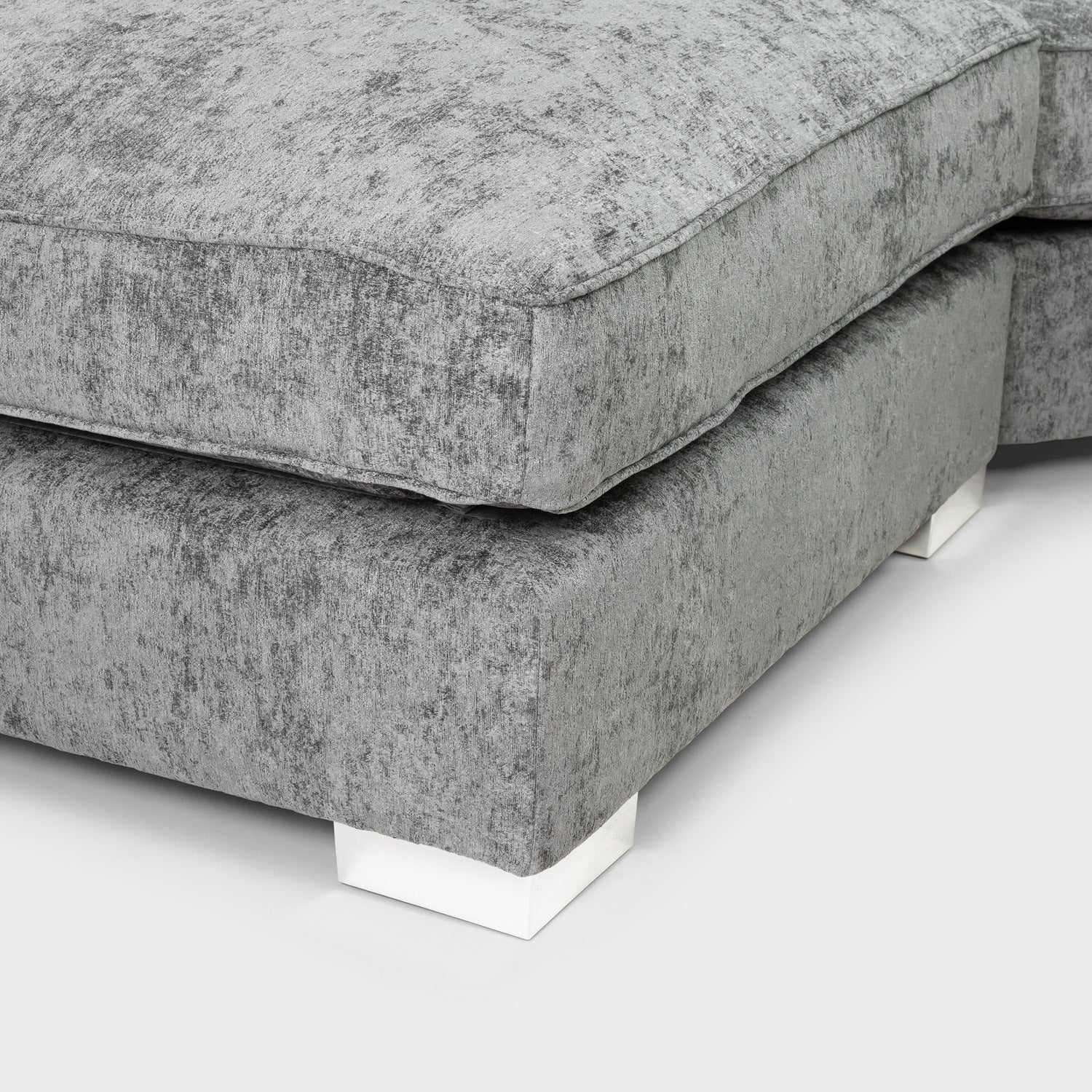 The Olivia U-Shape Sofa In Platinum Full-back Model