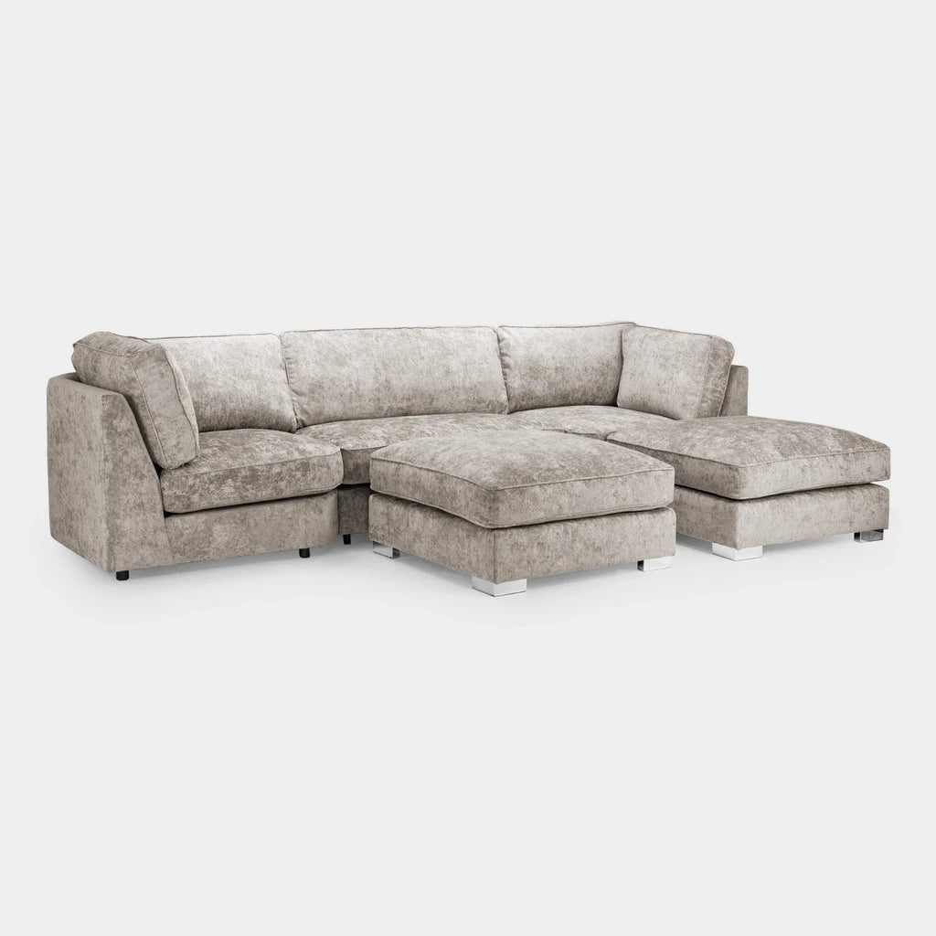 Bishop Scatterback or Fullback U Shape Sofa in either Truffle or Platinum