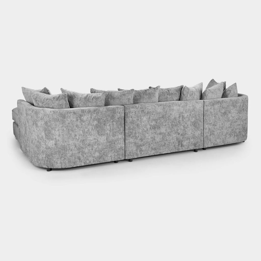 The Olivia U-Shape Sofa In Platinum Scatter-back Model