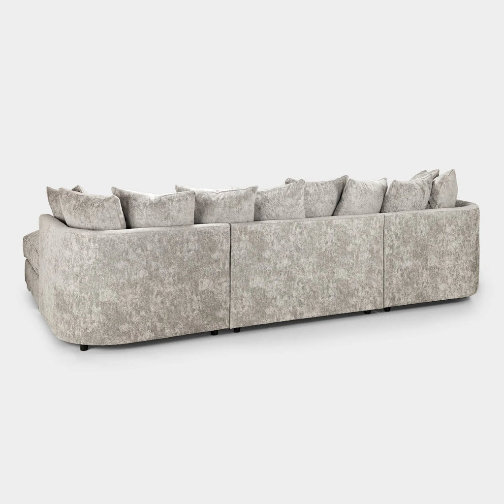 The Olivia U-Shape Sofa In Truffle Scatter-back Model