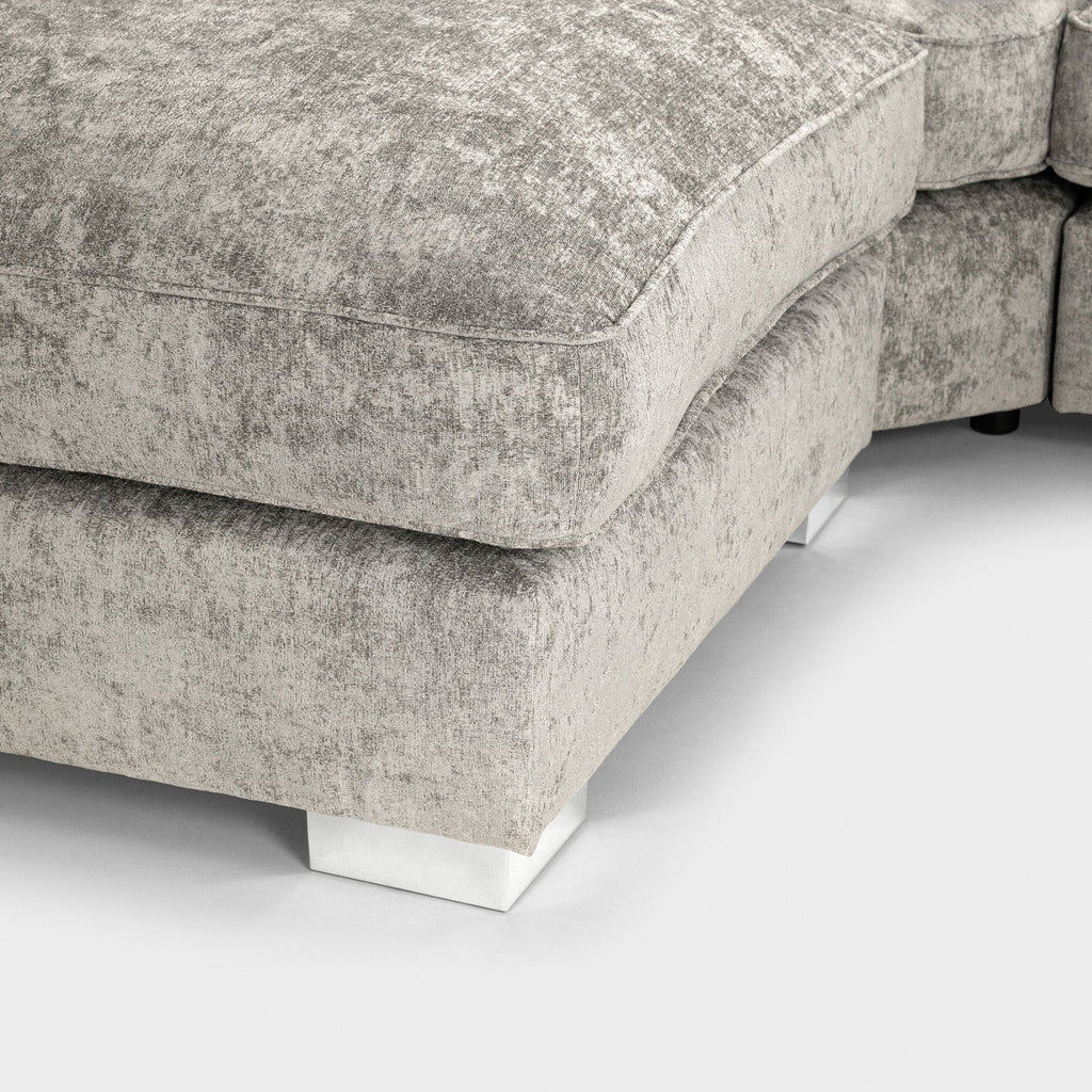The Olivia U-Shape Sofa In Truffle Scatter-back Model