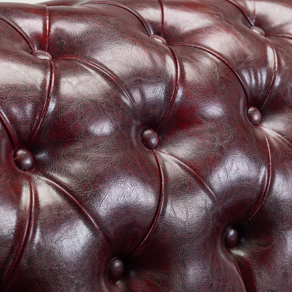 The Lancaster Large Corner Chesterfield In Oxblood Red Leather