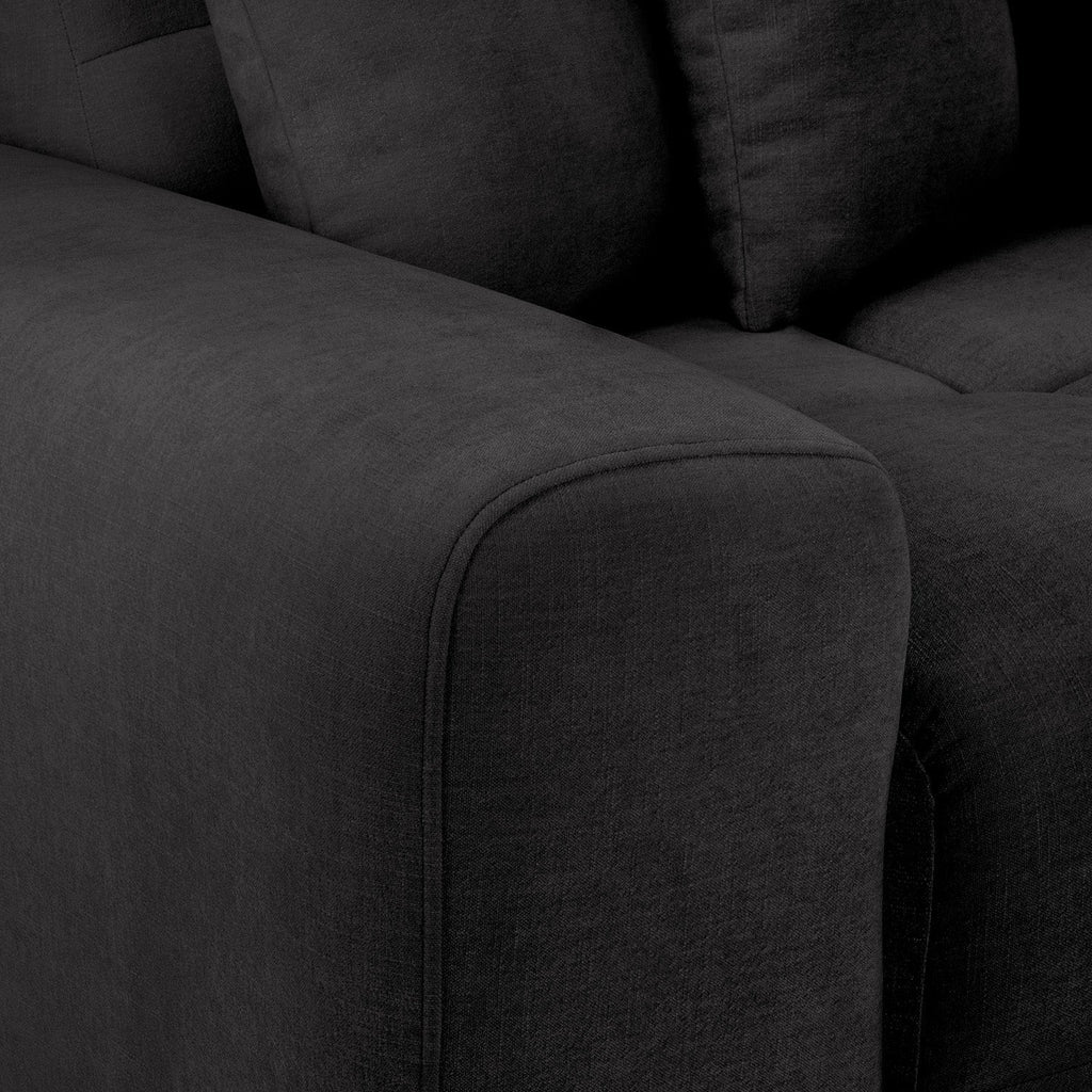 The Wiltshire Statement Left Hand Corner Sofa In Black