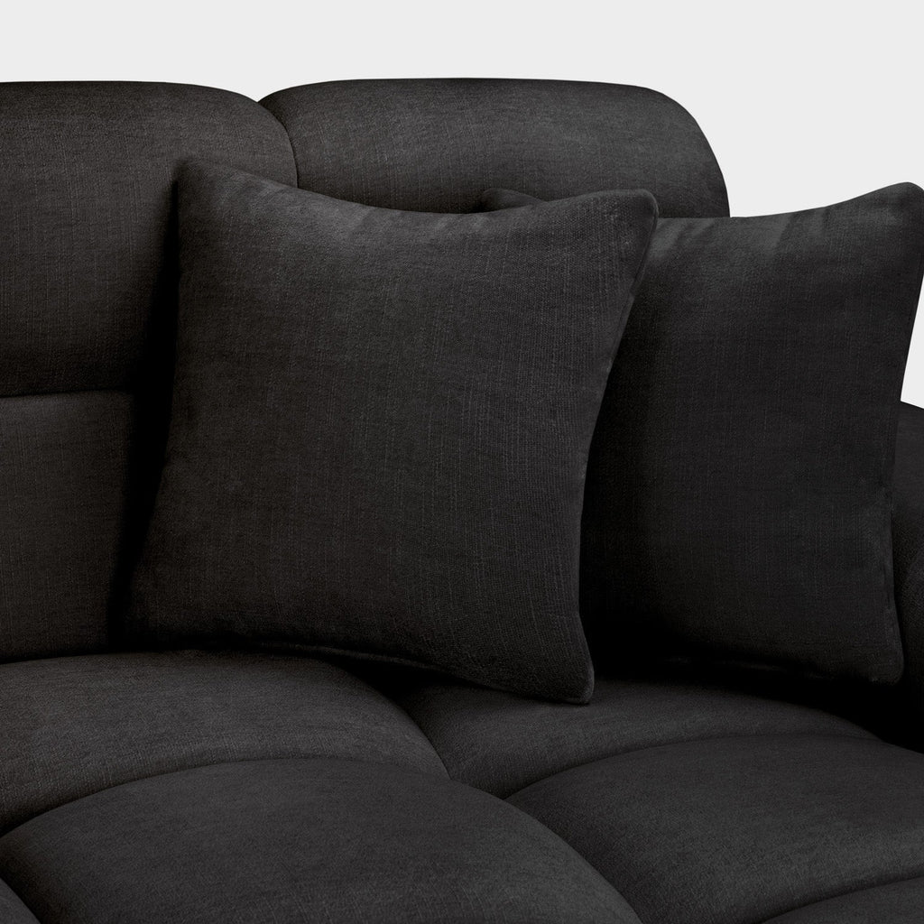 The Wiltshire Statement Left Hand Corner Sofa In Black