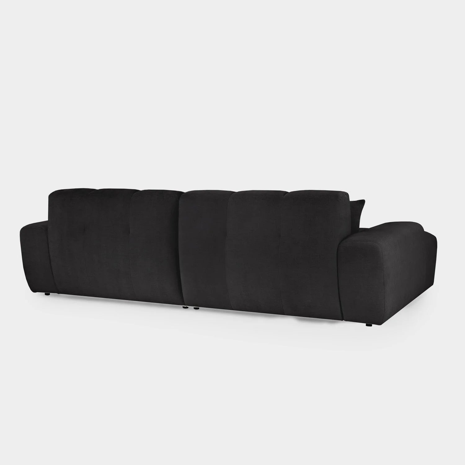 The Wiltshire Statement Left Hand Corner Sofa In Black
