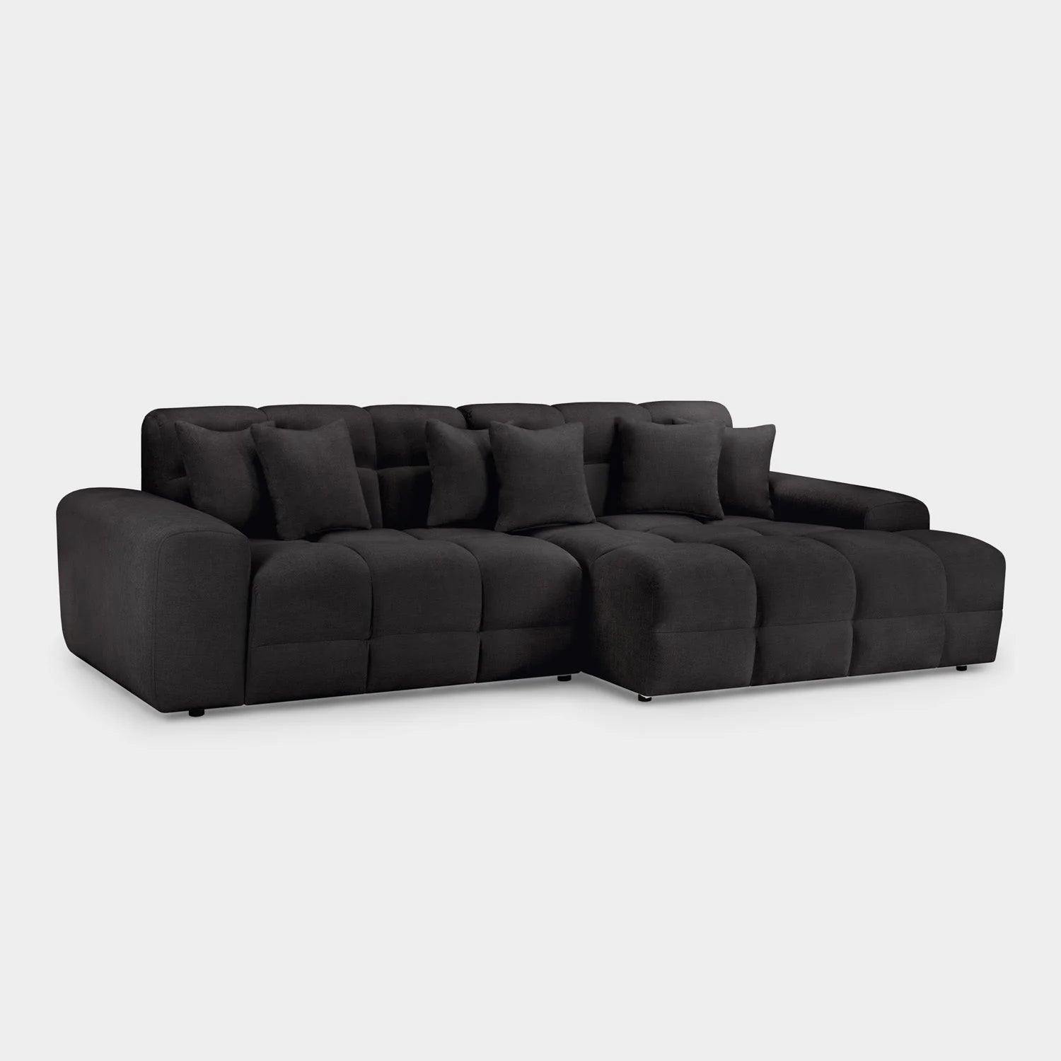 The Wiltshire Statement Right Hand Corner Sofa In Black
