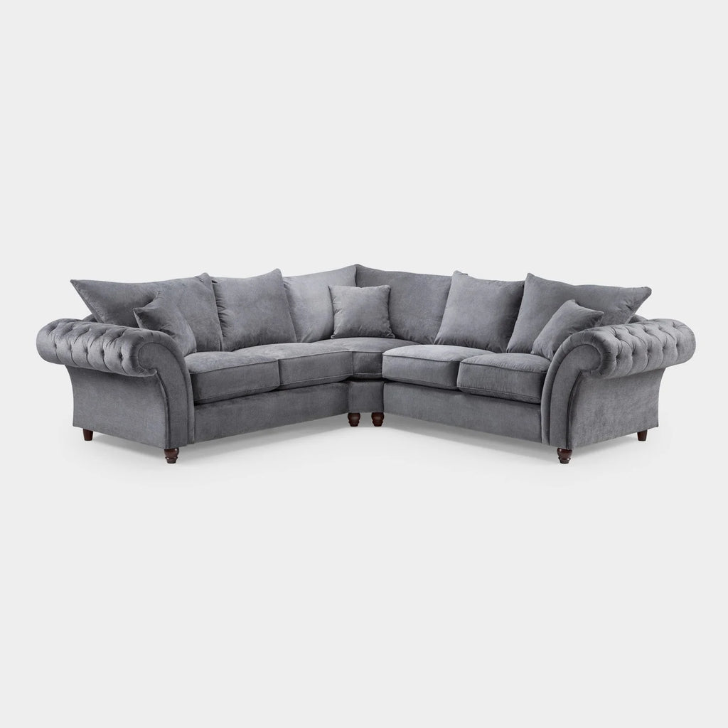 The Windsor Large Corner Sofa In Grey