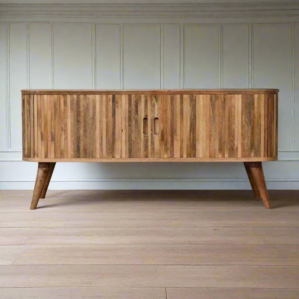 heritage home media unit wooden scandi style