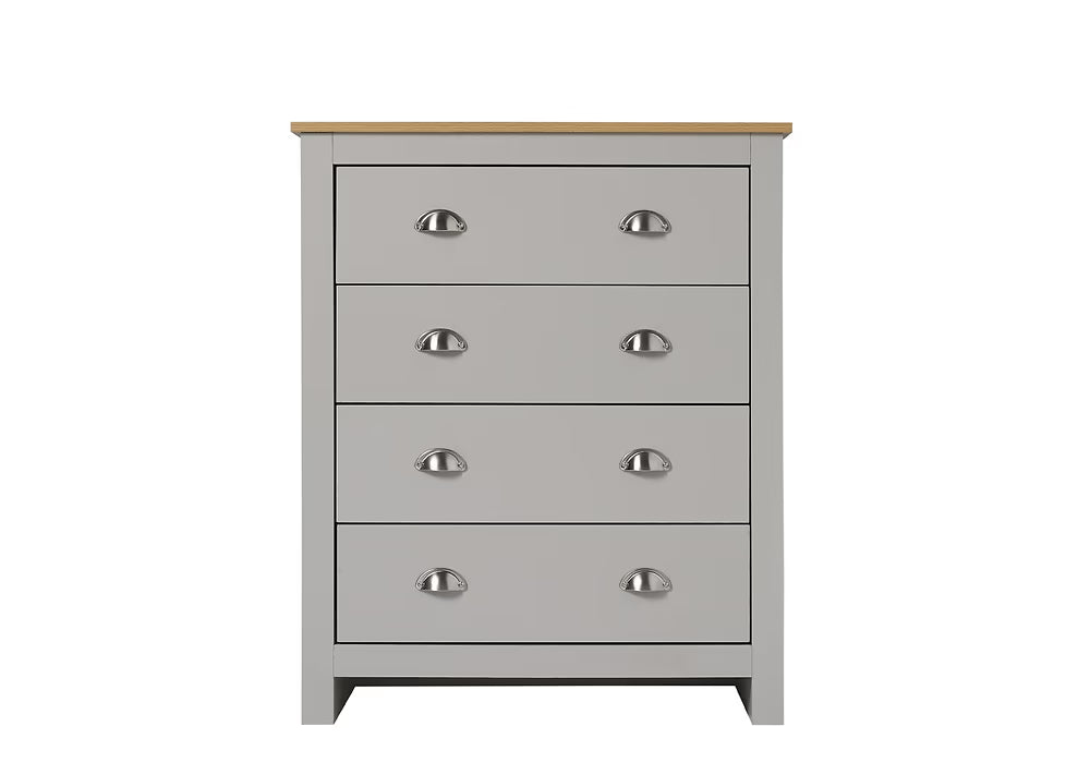 Harry Christian Home Grey And Oak Three Piece Bedroom Furniture Set