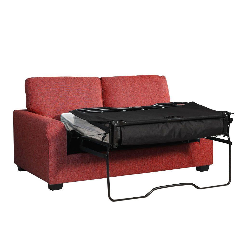 Red Fabric 2 Seater Sofabed