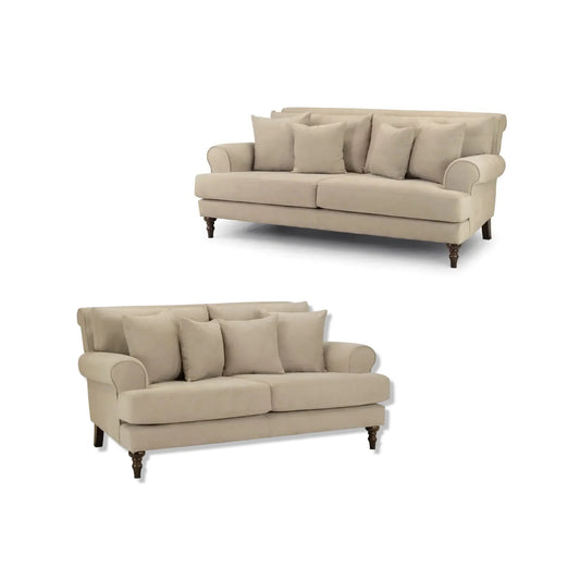 The Oxford 3+2 Sofa Set In Beige