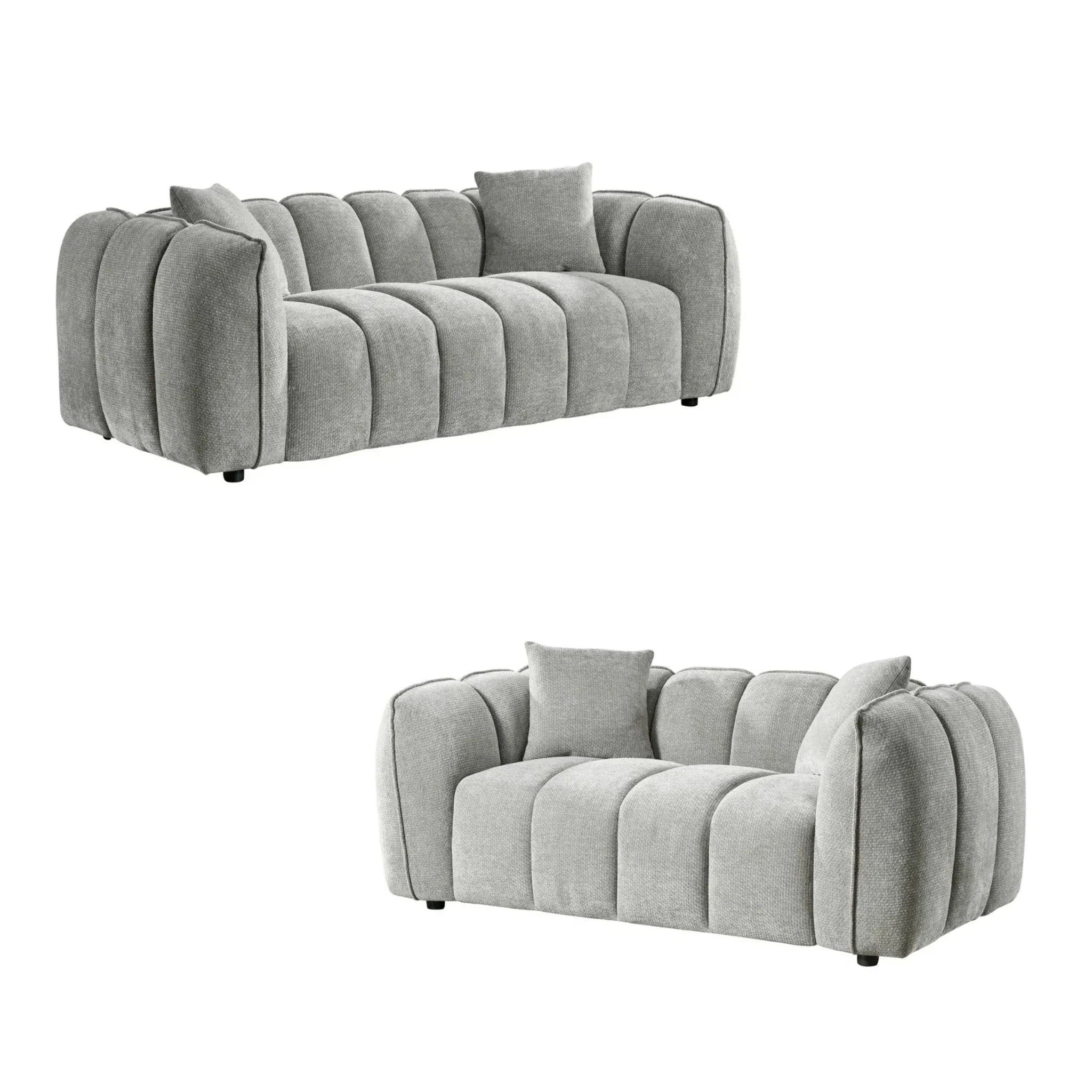 The Venetian Sofa Set In Grey