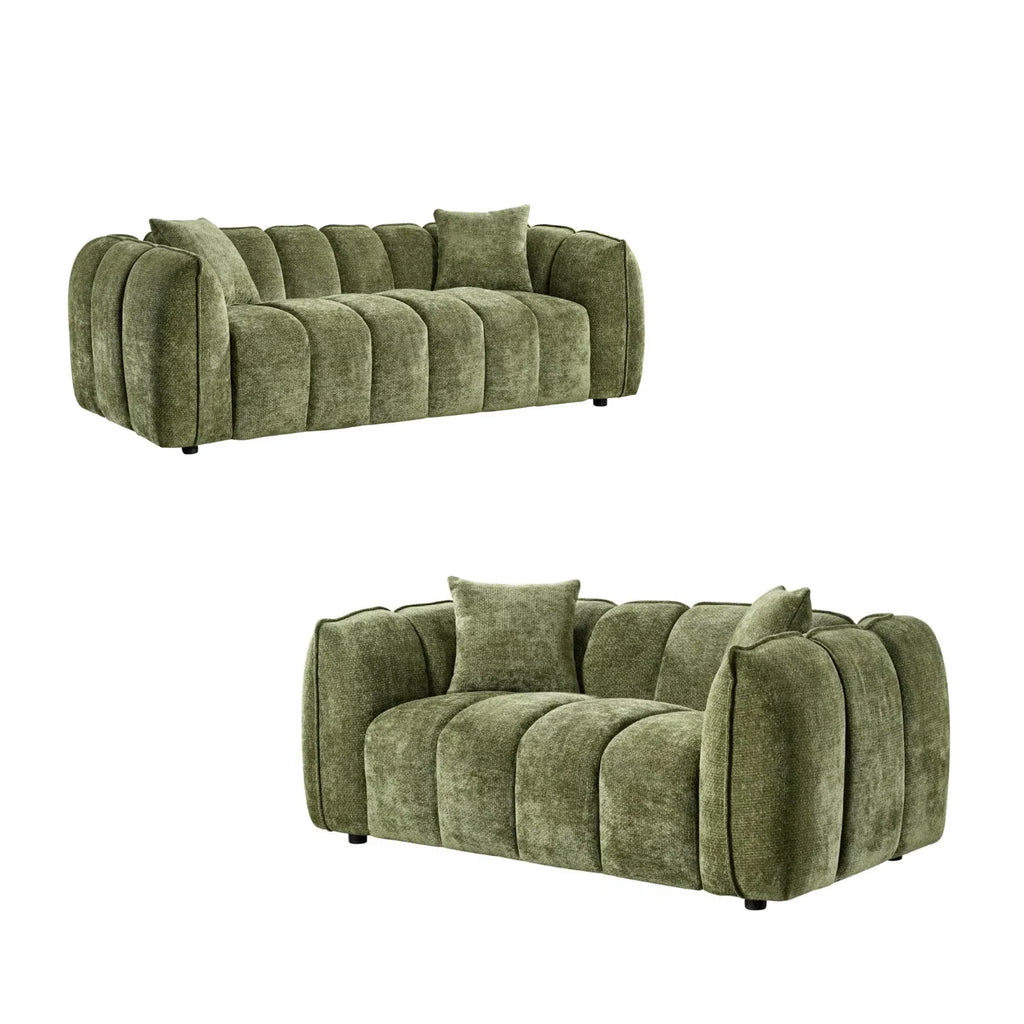 The Venetian Sofa Set In Olive Green